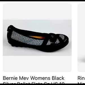 Bernie Mev black and Silver Flats size 40